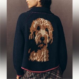 Anthropologie The Jesse Dog Icon Cardigan - Doodle